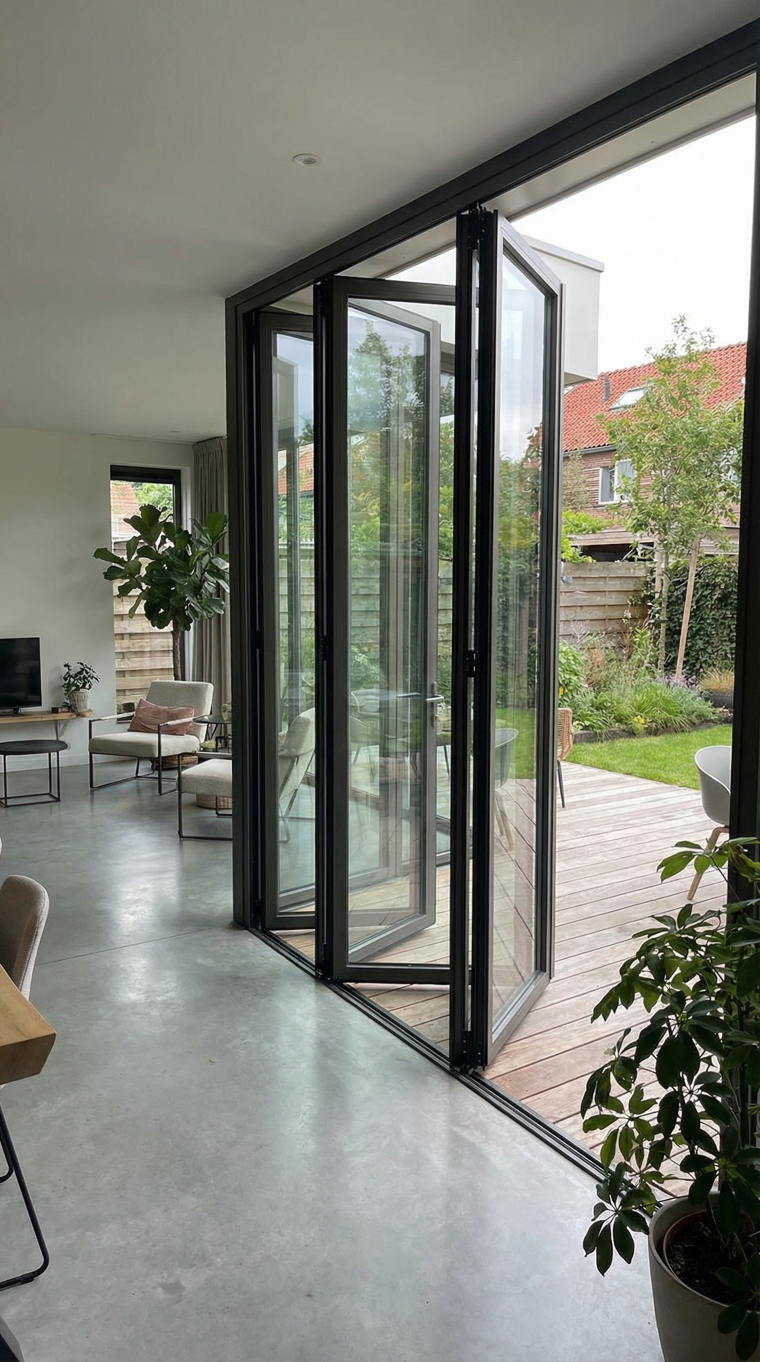 Folding door panels
